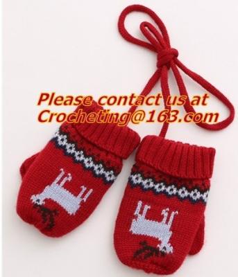 China 100% acrylic knitted baby lovely jacquard glove, New Product Acrylic Cotton Jacquard Knitt for sale