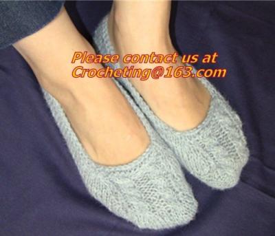China Lady Winter Indoor Hand Knitted Slipper Sock,hand knit sock,Knitted Wool Sock for sale