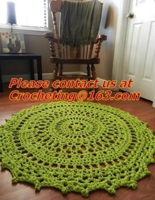 China Handmade crochet rug,Acrylic blanket knit carchet,Hand knit blanket for sale