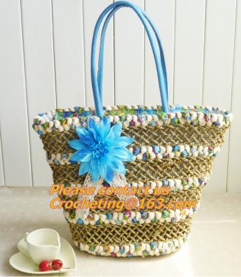 China Tote Shopping Beach Bag Purse Handbag Straw Beach Bags Handbag High-Capacity Women Handbag for sale