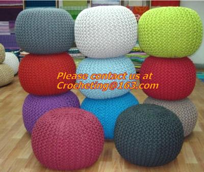 China knitted pouf ottoman, Knitted pouf, Straw Cushion Tatami Mat Cushion Pad Play Balcony Wind for sale