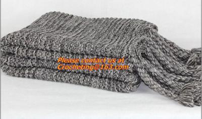 China Portable Plain Cable Knit Sofa Blanket Thin 100 Cotton Blanket, blanket, carpet, rugs for sale
