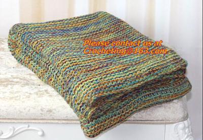 China Colourful Knitted Blanket Wholesale China Factory Blanket Spain for sale