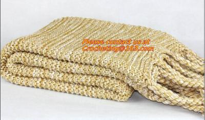 China Tassel Fringe Best Price Chunky Knit Blankets And Throws for sale