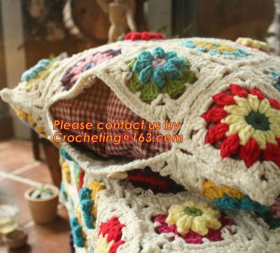 China 100% Cotton HandMade Crochet Cushion Cover Pillow Cover 25* 45cm Hand Crochet knitting Pas for sale