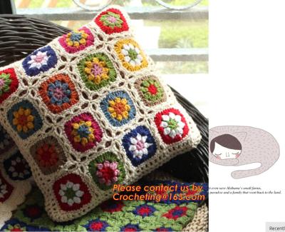 China Crochet bed pillow Daisy hand-woven cushion covers Decorative Cushion flower cushion Weddi for sale