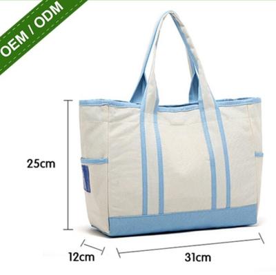 China Custom Blank Cotton Tote Bag New Fashion Price Canvas Satchel Bag for sale