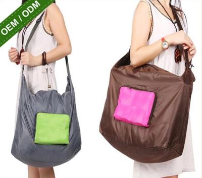China Wholesale Sale Chinese Promotional Foldable Polyester Large Shopping Bags for sale