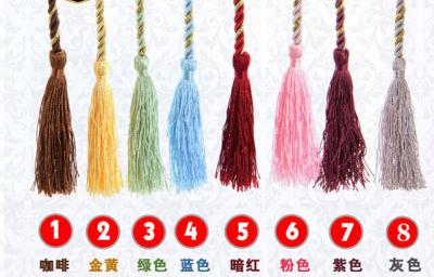 China 9cm polyester tassel with cord for curtain garments polyester Handmade decoration tassel, for sale