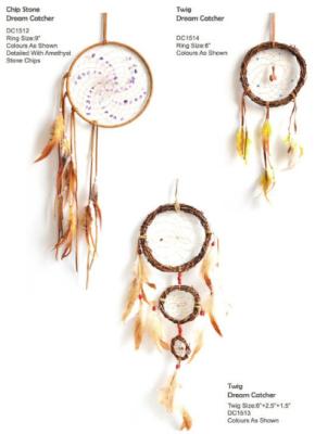 China Fashion Wind Chimes Indian Style Feather Leather Gold Dream Catcher for Home Decor Hanging Decoration Nice Gift for sale