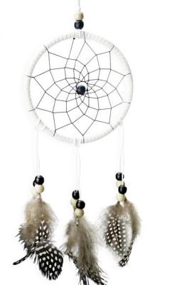 China Beautiful Dream Catcher hand-woven Dreamcatcher with white feathers for home wall decorations for sale