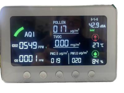 China Smart WiFi IAQ Monitor Multi-Parameter Air Quality Monitor with TVOC PM1.0/2.5 CO CO2 for Home, Office & Indoor Spaces for sale