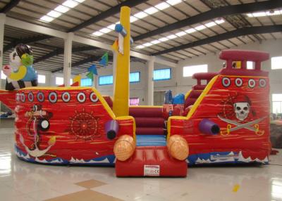 China Double Stitching Pirate Bounce House , Pirate Ship Inflatable Bouncer for sale