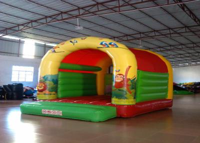 China Forest animals theme inflatable bouncers /  inflatable bouncer with roof Inflatable simple bouncy house for sale