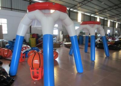 China Tall Airtight Inflatable Basketball Game , Outdoor Game Inflatable Basketball Hoop 2.2mH for sale