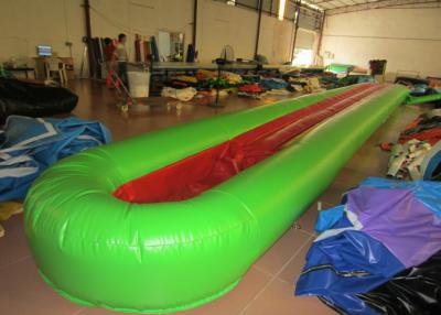 China Inflatable Water Playground , Long Stripes Inflatable Single Water Slide 12 X 1.6m for sale