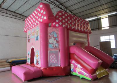 China Pink princess inflatable combo castle lovely inflatable combo house for children commercial inflatable combo for sale