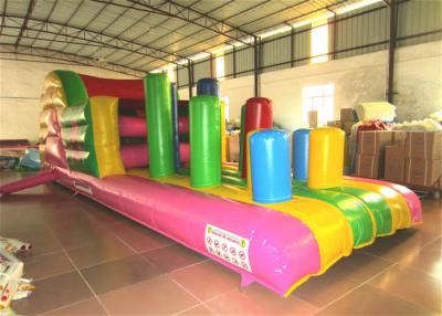 China Inflatable Beach Bouncy Castle Assault Course , Big Party Funny Obstacle Course Jumpers for sale