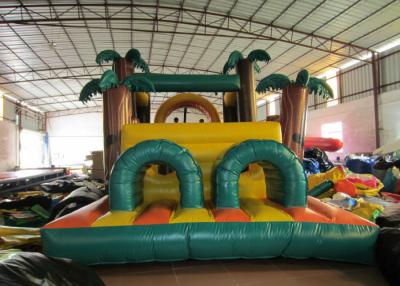 China Attractive Palm Tree Inflatable Obstacle Courses 0.55mm Pvc Tarpaulin 12 X 4m for sale
