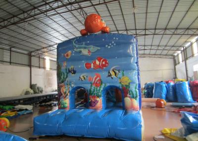 China Kindergarten Baby Clownfish Inflatable Assault Course , Waterproof Bouncy Obstacle Course for sale