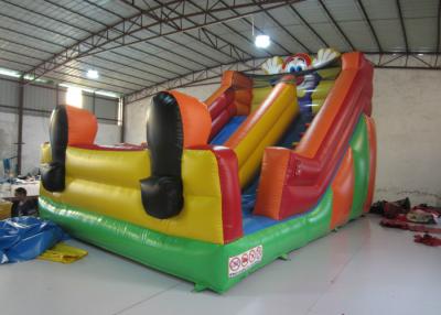 China Funny Inflatable Clown Double Water Slide , Waterproof Standard Inflatable Dry Slide for sale