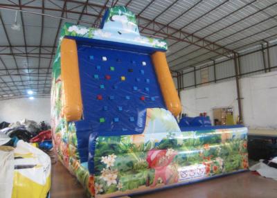 China Parede de escalada inflável para parque de diversão Jogos de esportes de montanha 5 X 4 X 6 m à venda