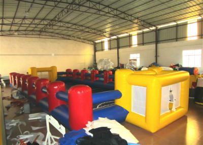 China High Durability Blow Up Football Game , Inflatable Football Toss Game Blow Up Football Pitch for sale