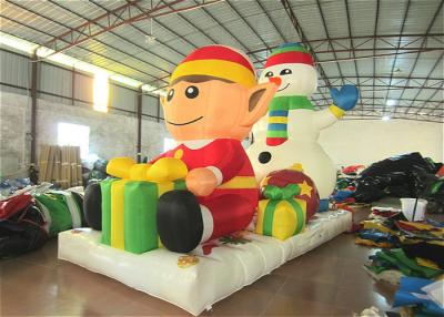 China Commercial Snowman Large Christmas Inflatables , Cartoon Inflatable Holiday Decorations for sale