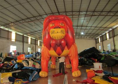 China Commercial Cartoon Inflatable Advertising Signs digital painting Giant Inflatable Lion for exhibition for sale