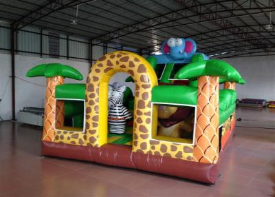 China Savanna Slide Inflatable Bounce House , Amusement Park Inflatable Bouncy Castle for sale