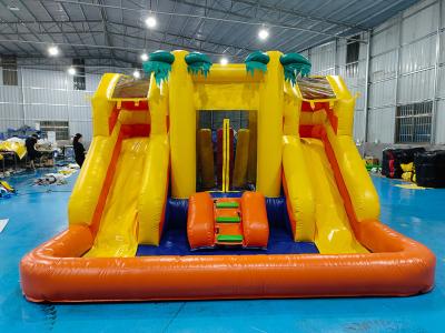 China PVC 4x4x3m Inflatable Combos Little Bounce House Kids Bouncy Castle With Slide for sale
