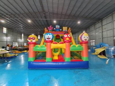 China Tarpaulin Inflatable Water Slides Cartoon Themed Kids Water Jumping Castle for sale