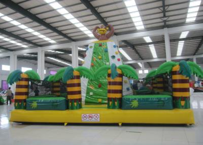 China Kids / Adults Sports Games Inflatable Rock Climbing Wall 7 X 7 X 5m Fire Resistant for sale