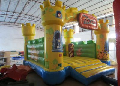 China Waterproof Zoo Inflatable Bouncy Castle , Cartoon Commercial Grade Bounce House for sale