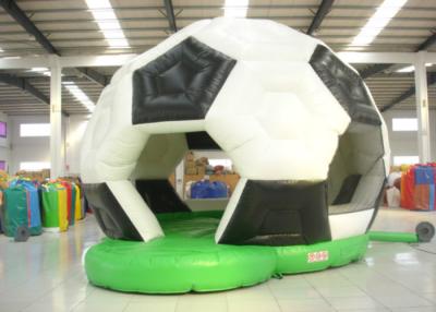 China Football Design Bounce Round Bounce House , Soft Inside Bounce House Fire Resistance for sale