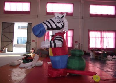 China Strong PVC Nylon Standing inflatable zebra Advertising Signs Beautiful big Inflatable Zebra for sale for sale