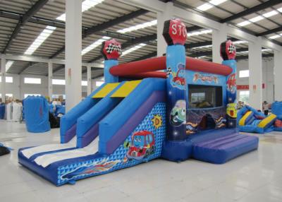 China Casa inflável do carro da venda quente que salta a casa de salto inflável material 4 do PVC em 1 casa bouncy inflável para a venda à venda