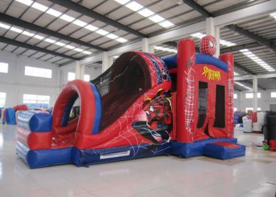 China Spiderman inflatable combo for sale fire resistance PVC material inflatable 7 in 1 combo jumping house for sale for sale