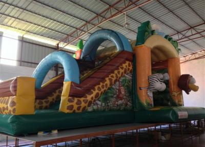 China Hot sale inflatable safari park bouncer house Classic inflatable forest animals combo jumping house for children on sale for sale