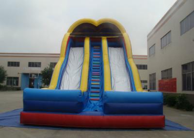 China Colourful durable inflatable double dry slide for children and adult  inflatable arch dry slide for sale