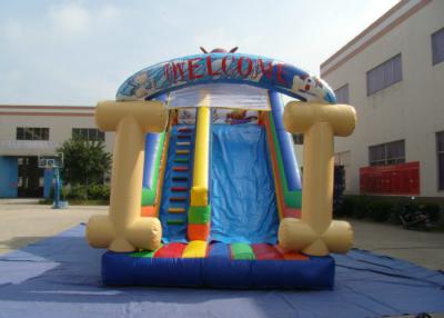 China Kids Bouncy Castle With Slide 8 X 4 X 4.5m , Customized Bouncy Castle Water Slide for sale