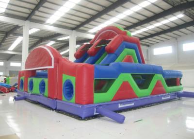 China Giant Inflatable Assault Course , Outdoor Game Boot Camp Bouncy Obstacle Course for sale