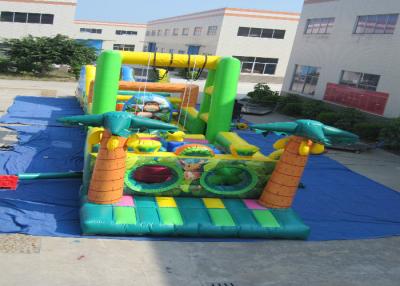 China Carreras de obstáculos inflables 25,9 de costura dobles x 3,66 los x 4.9m de los niños grandes de los juegos de sociedad en venta