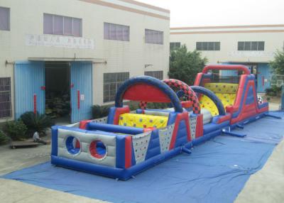 China Long Track Professional Bounce House , Commercial Obstacle Bouncy Castle Outdoor games Reliable inflatable for sale