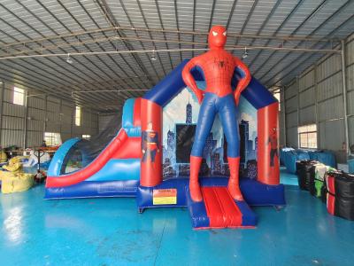 China Manufacture New Toddler Bouncy Castler PVC Inflatable Bouncer Combo With Slide SpidermMan Cartoon Theme Jumping Castle for sale