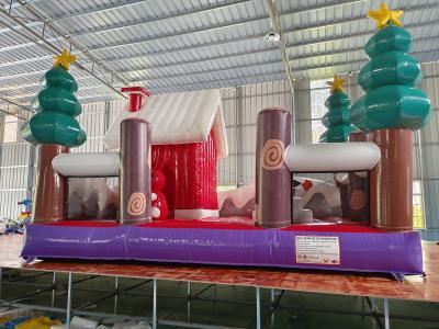 中国 Commercial Grade Inflatable Bouncer Merry Christmas Theme Inflatable Bouncer House For Party Event Rental For Kids 販売のため