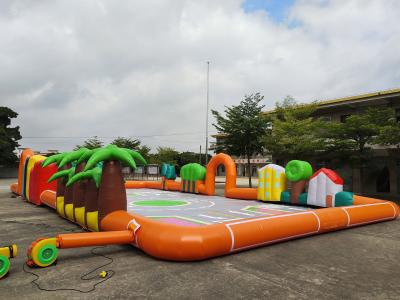 China Commercial Outdoor Inflatable Sport Game Inflatable Simulated City Road Inflatable Race Track Air Tumble Track for sale