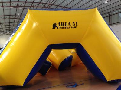 China Outdoor Games Inflatable Paintball Bunkers 0.9mm Pvc Tarpaulin 5 X 2.5 X 1.25m for sale