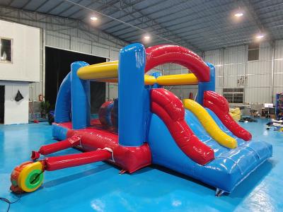 China Commercial Bounce House With Blower Double Slide Inflatable Bouncy House With Double Slide Combo For Sale en venta