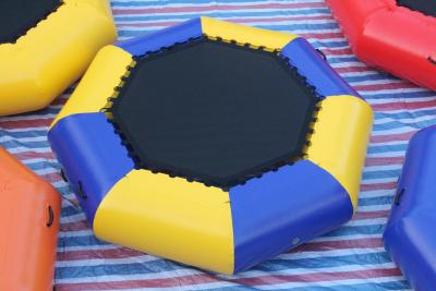 China PVC Material Inflatable Water Games , Airtight Inflatable Bungee Jump Round Trampoline Sealed for sale